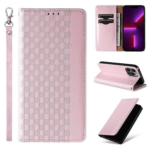 Magnet Strap Case etui iPhone 14 pokrowiec z klapką portfel mini smycz