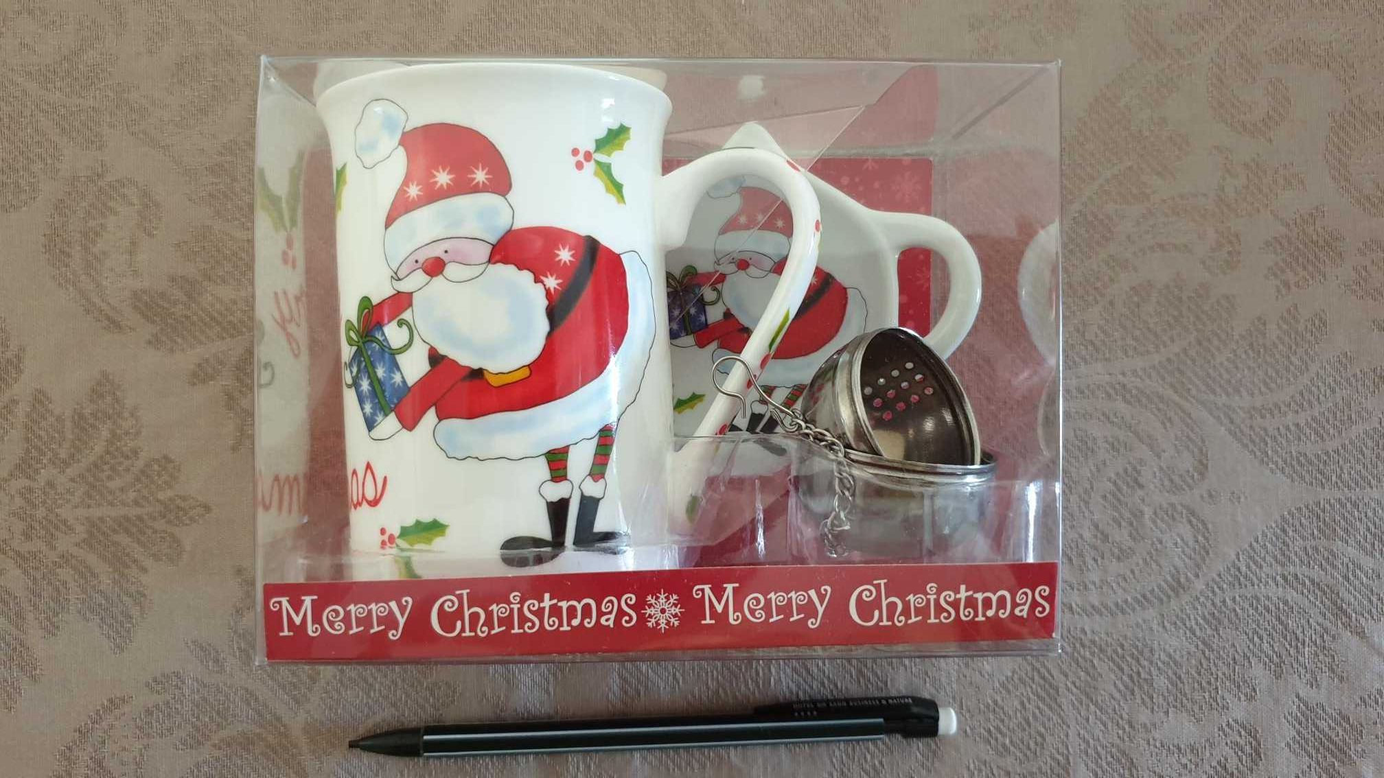 Conjunto de caneca e filtro para infusões de Natal - Nova