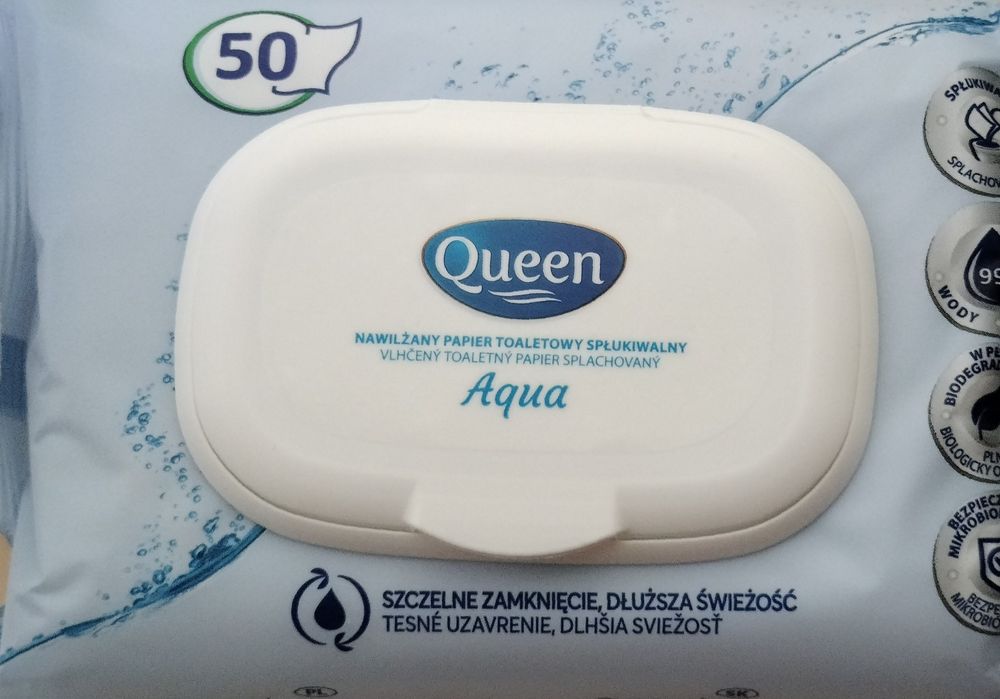 Nawilżany papier toaletowy spłukiwalny