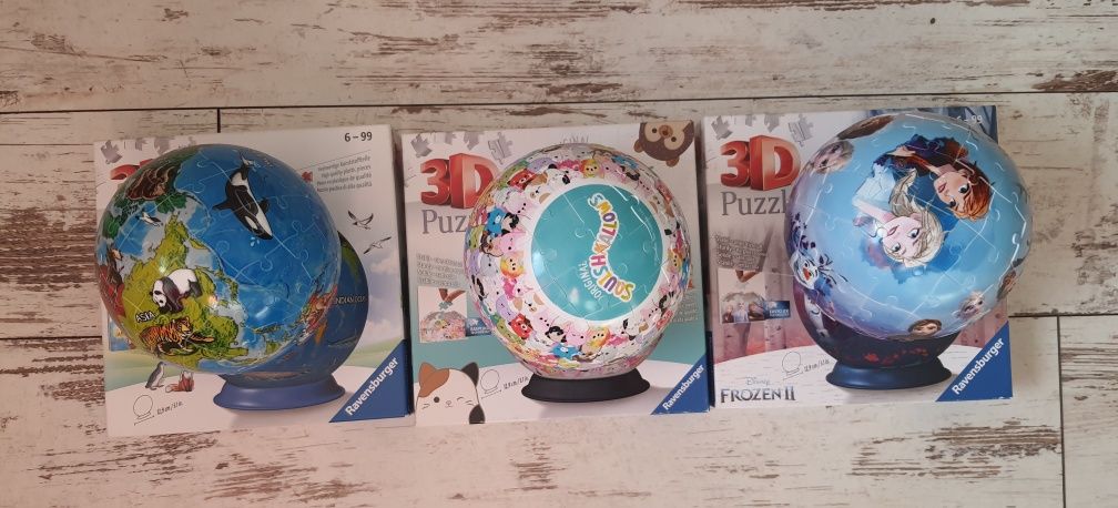 Puzzle kuliste Ravensburger - 3 opakowania