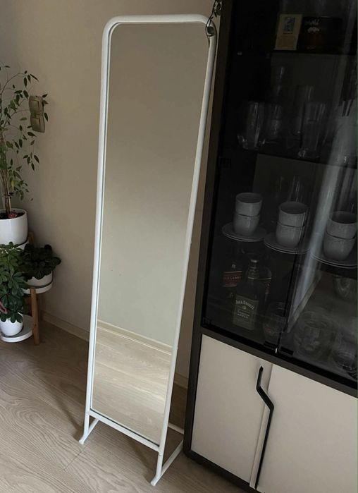 Lustro stojące wieszaki nowe białe