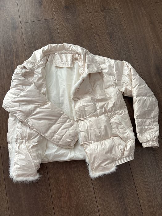 Kurtka Puchowa Nowa krótka rozm.  M/L szampan