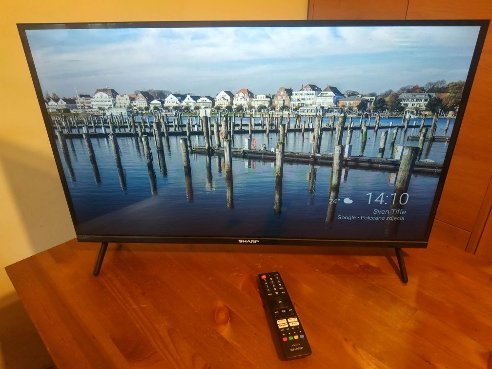 Smart TV 32" Sharp WIFI Android Netflix YouTube Dvbt2 Hevc