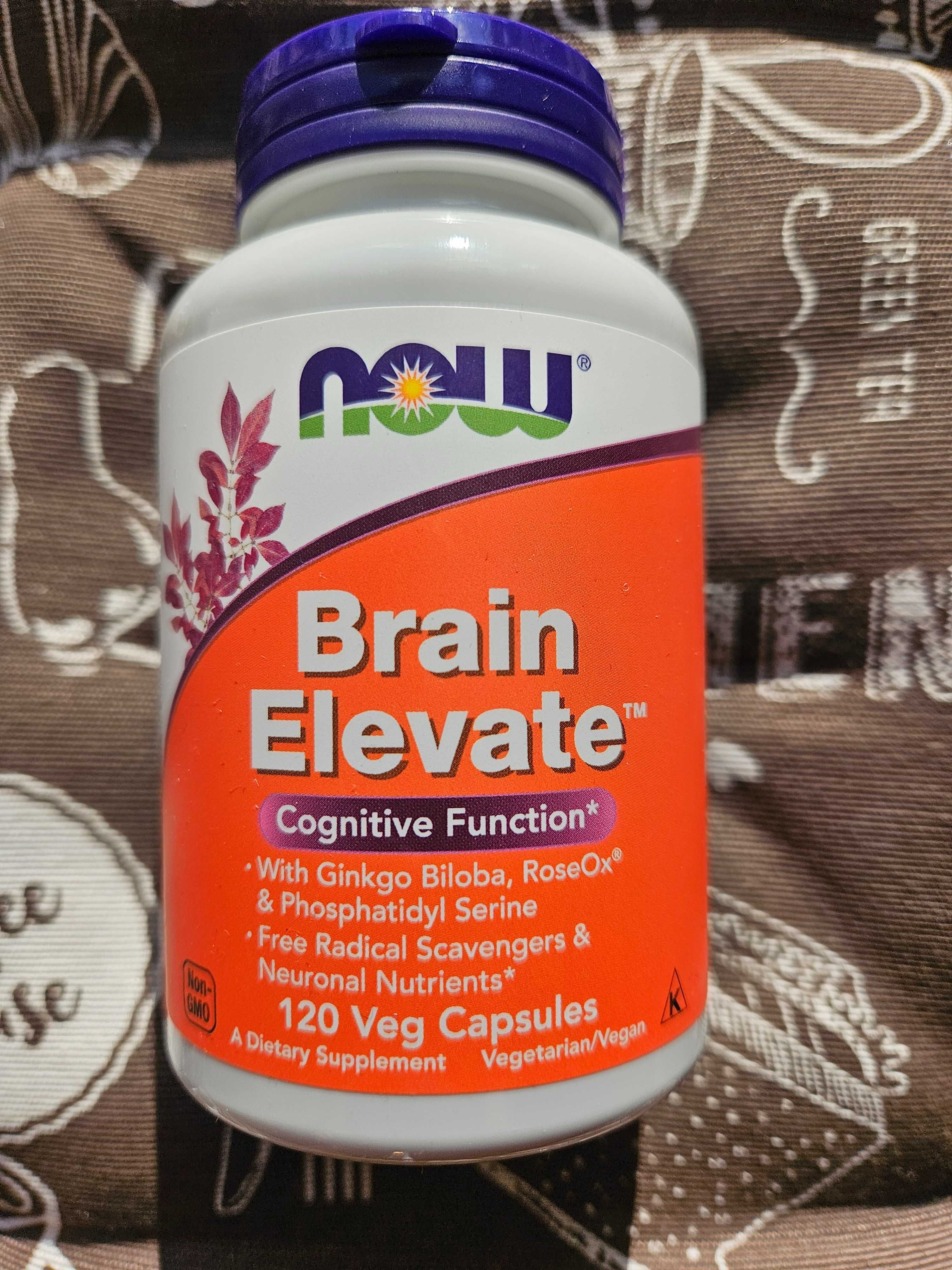 NOW Foods Brain Elevate добавка для підтримки роботи мозку 60 120 капс