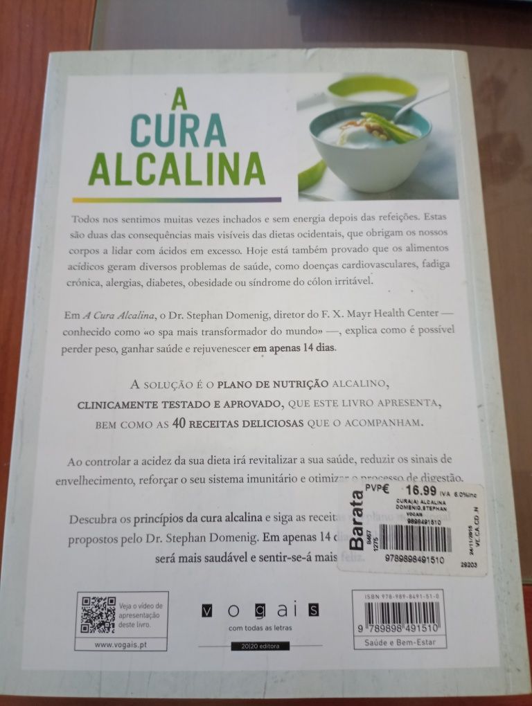 Livro A cura Alcalina - Dr. Stephan Domenig