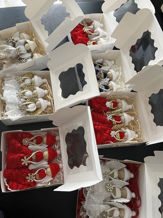 Aniołki na choinke -zestaw 3 sztuki w ozdobnym pudelku