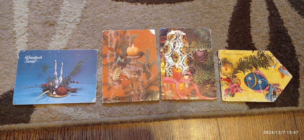 Pocztówki świąteczne PRL.