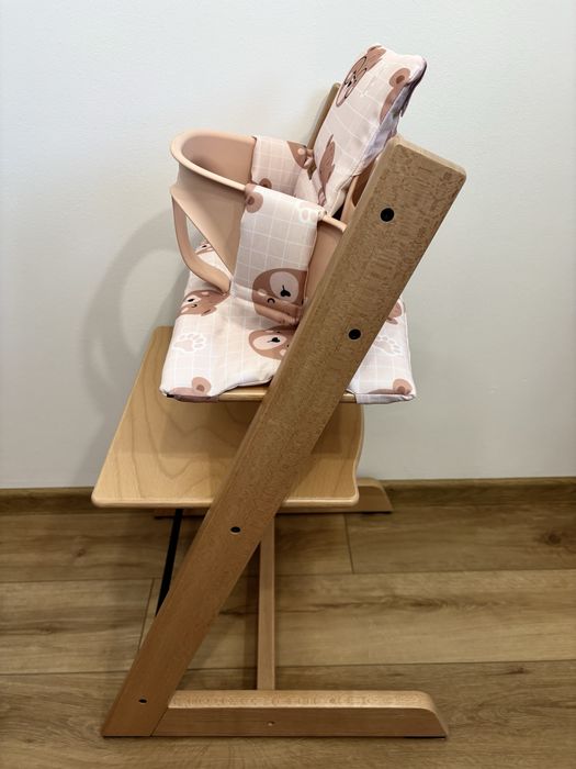 Wodoodporne poduszki do Stokke Tripp Trapp 2w1 morelowe misie
