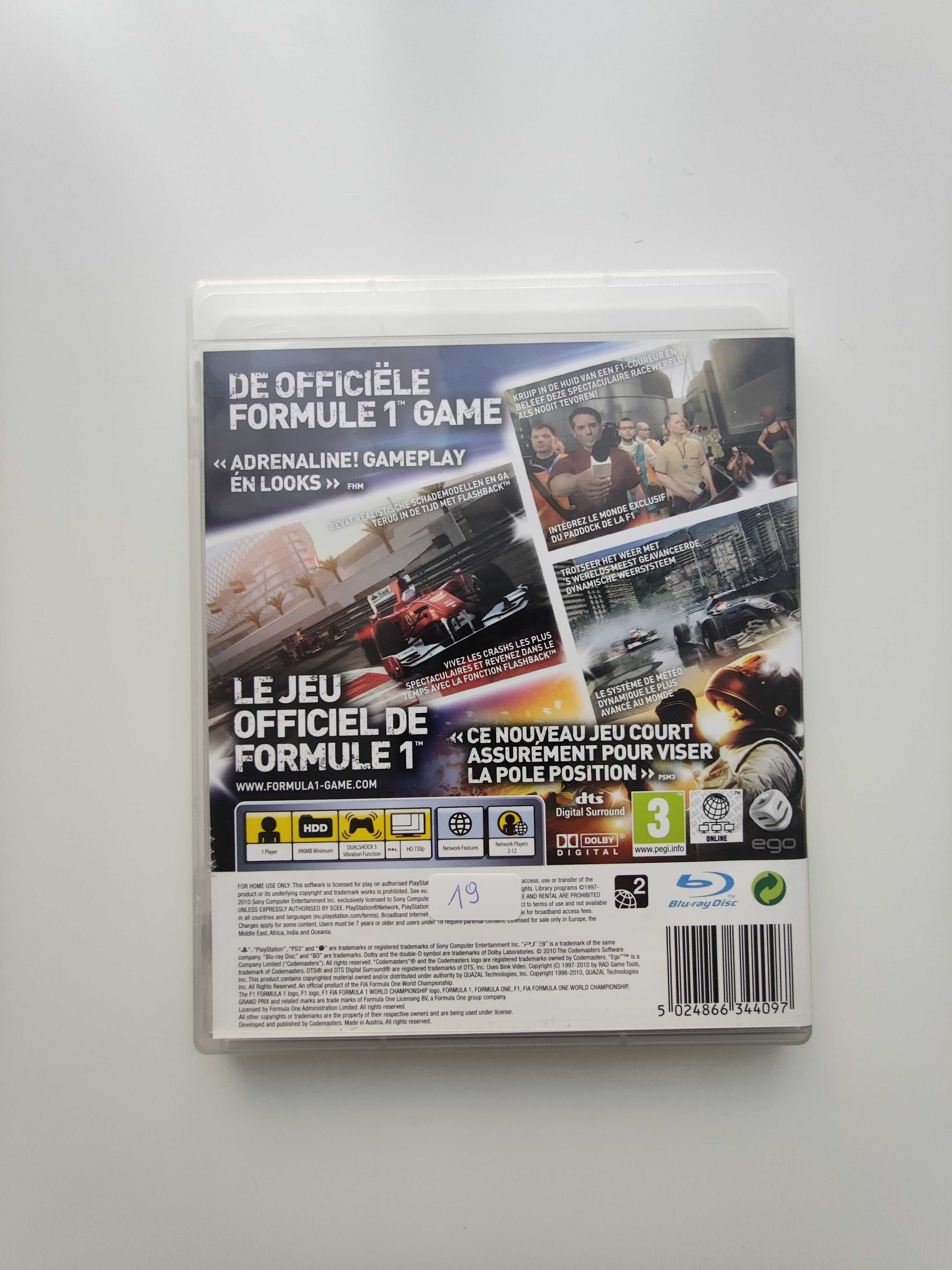 Gra Ps3 / Ps 3 - Formula 1 / F1 2010 ( Ang )