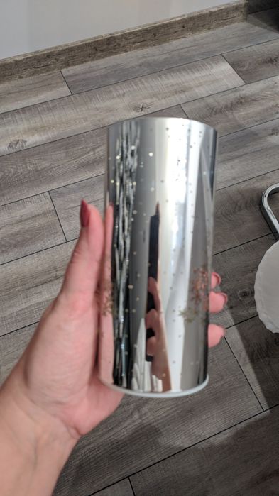 Srebrna lampka dekoracyjna LED nowa choinka