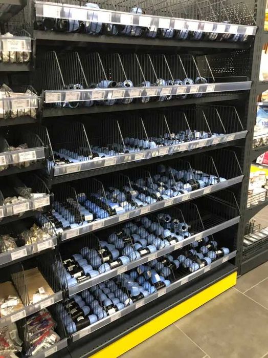 Касові зони, стелажі та холодильники в магазин. Гранти на торг. обладн