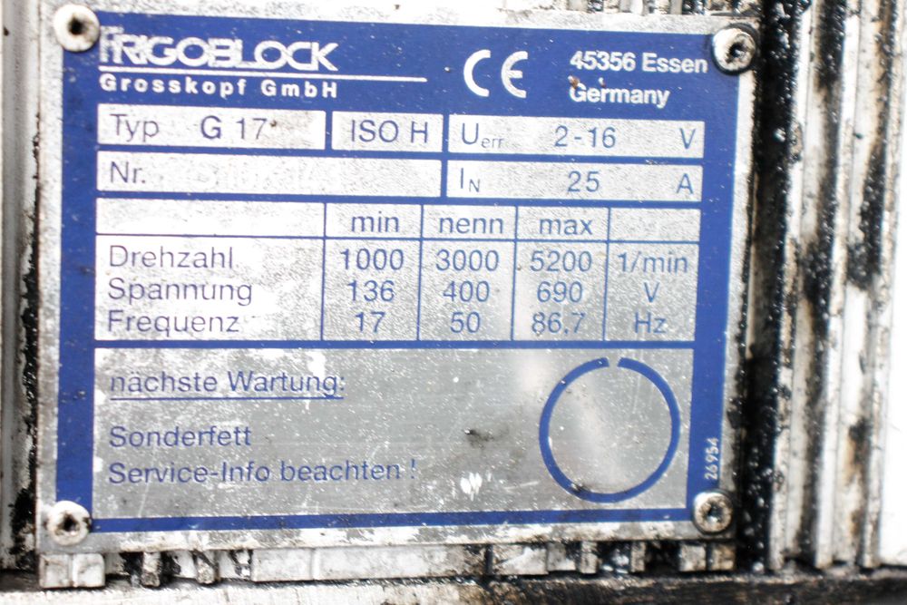 Man TGM 6.9 240 D0836 12.240 generator frigoblock g17 prądnica 400v
