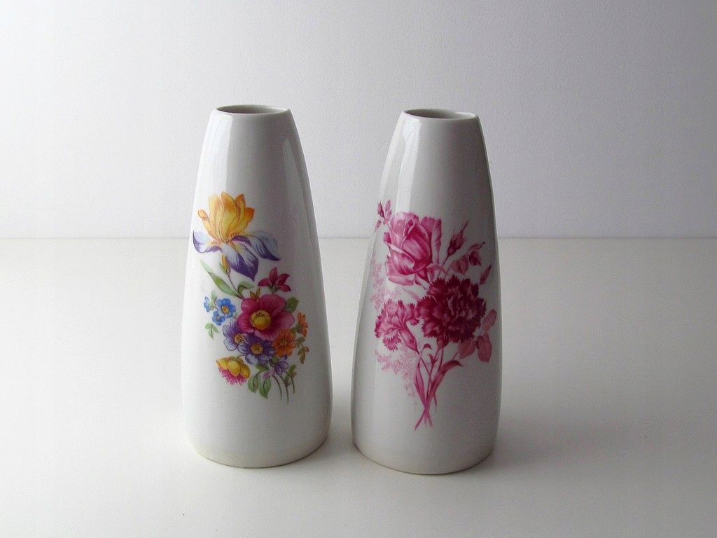2x porcelanowy wazon wazonik kwiaty