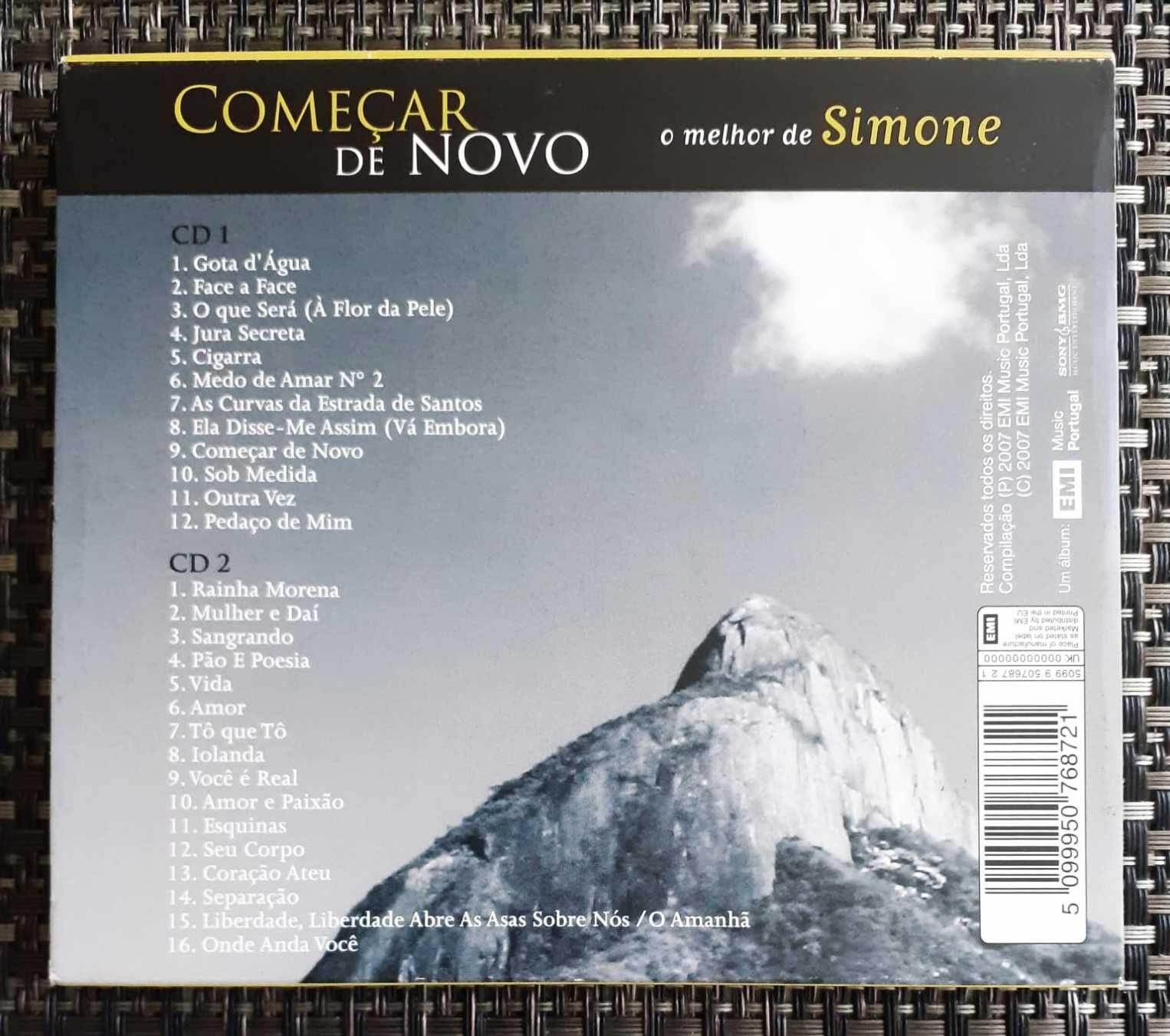 Simone - Começar de Novo - O Melhor de Simone - CD DUPLO - RARO