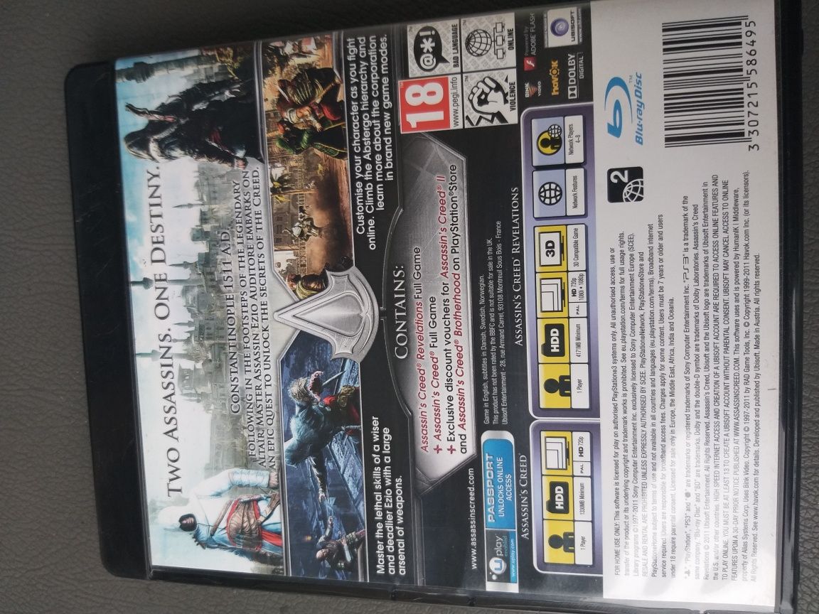 Gra Assasins Creed Revelations PS3 konsola Play Station 3 płyta akcja