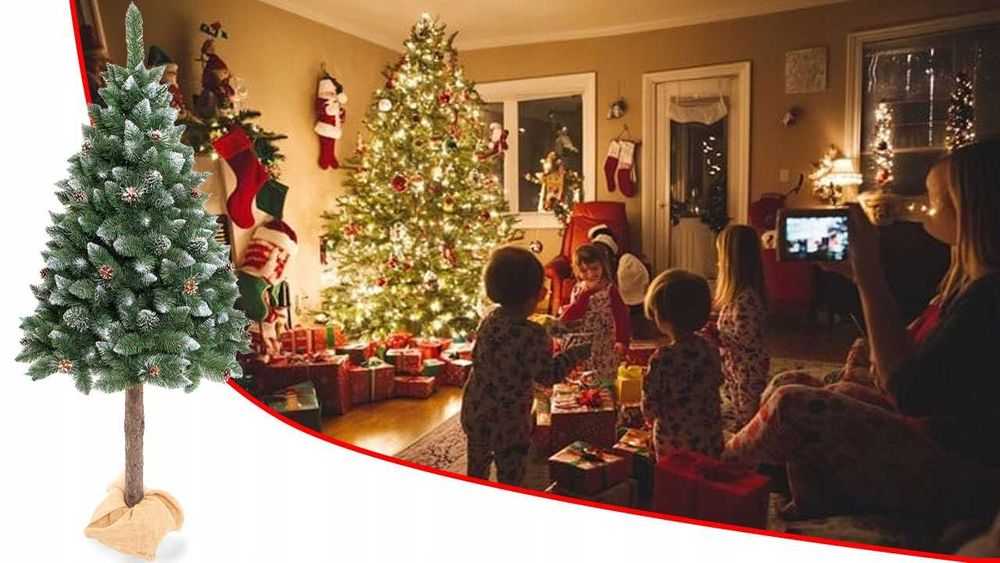 Choinka Na Pniu 150cm Gęsta – Postaw i Zapomnij