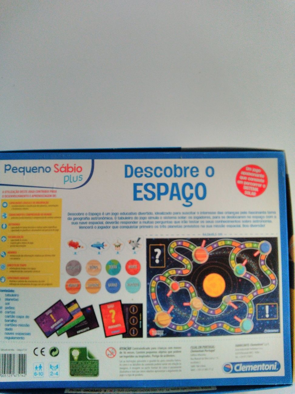 Jogo de tabuleiro - descobre o espaço da clementoni