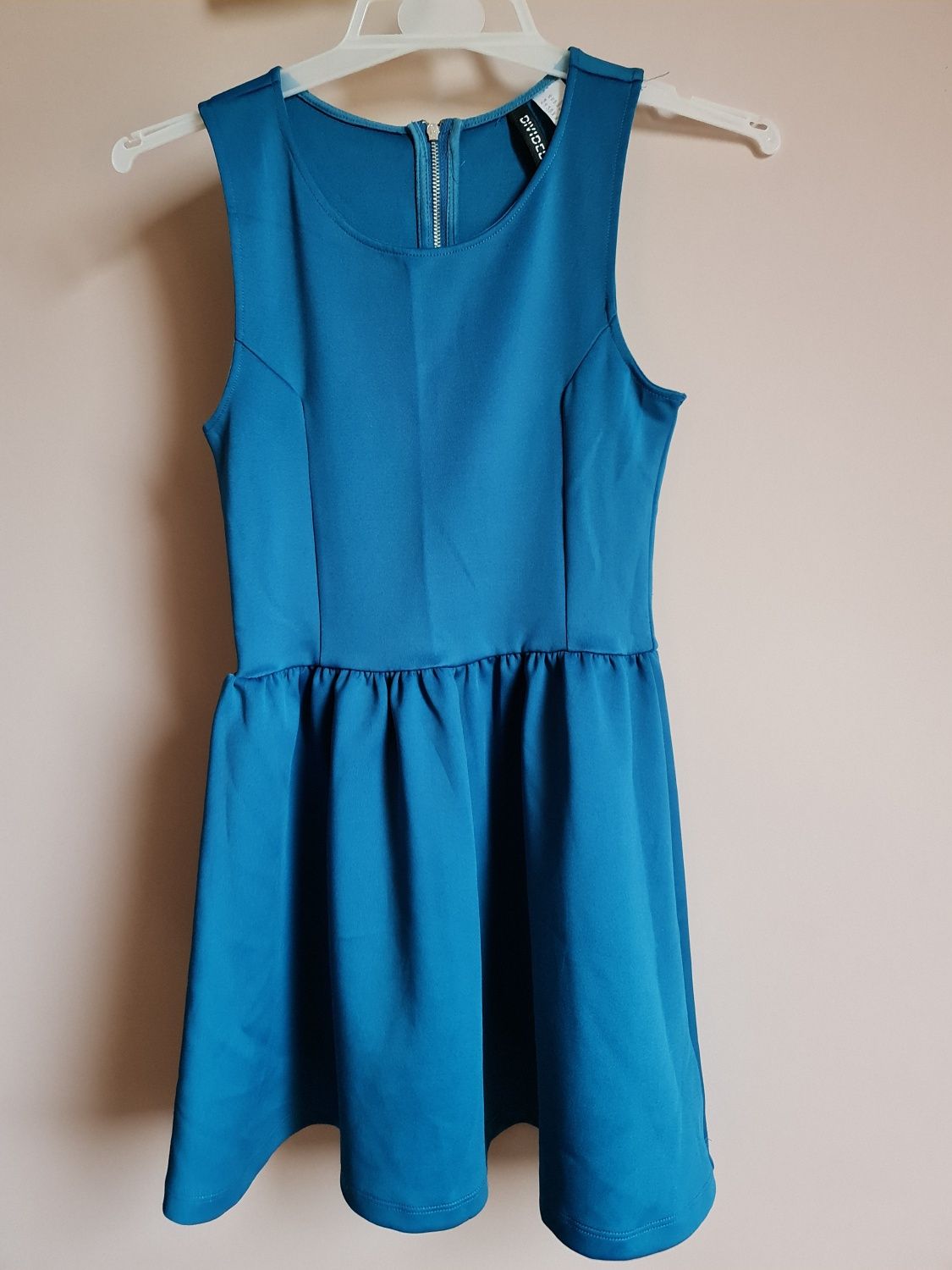 Sukienka na lato H&M XS 34 niebieska letnia