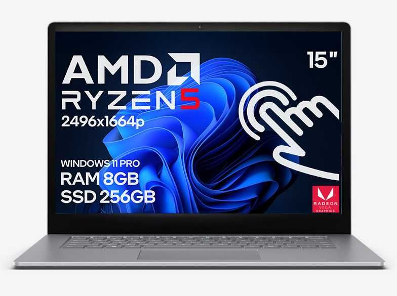 15" Microsoft Surface Laptop 3 – Ryzen 5 / 8GB / 256GB SSD / Silver