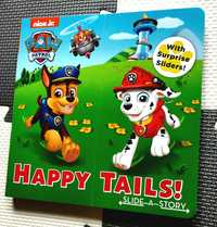 Paw Patrol Happy Tails! Slide A Story książeczka po angielsku psi