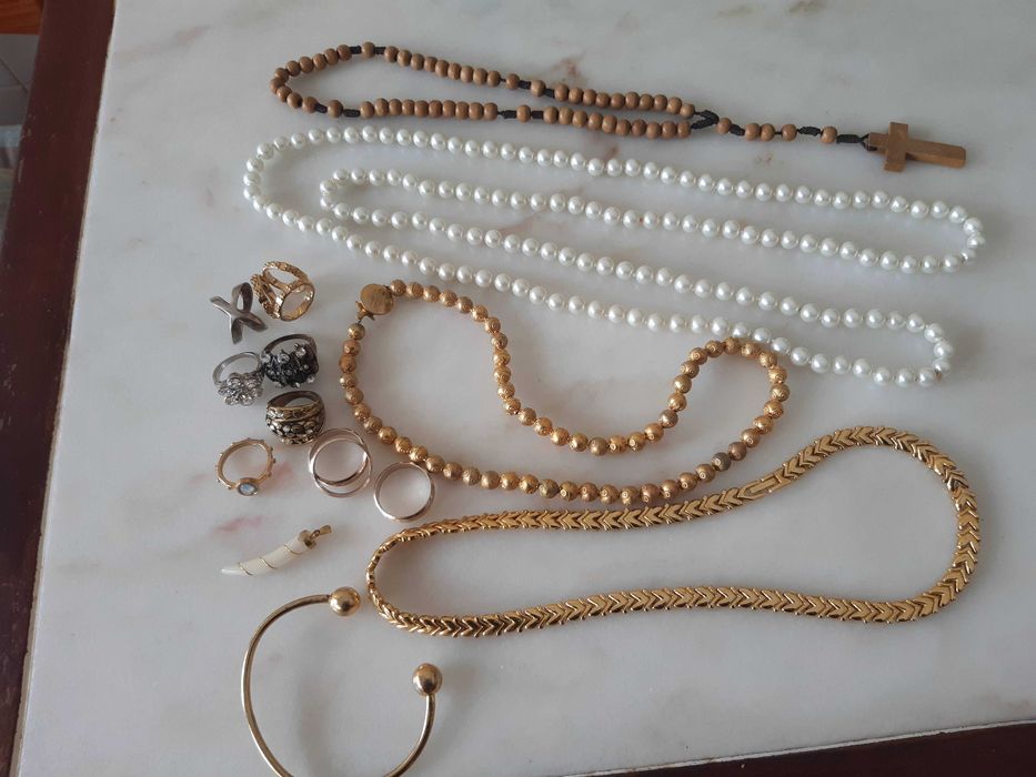 Conjunto bijuteria vintage, bom estado