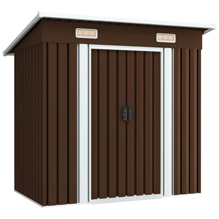 Abrigo de Jardim Metálico 194x121x181 cm – Compacto e Resistente
