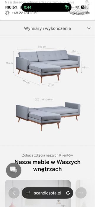 Narożnik z funkcją spania