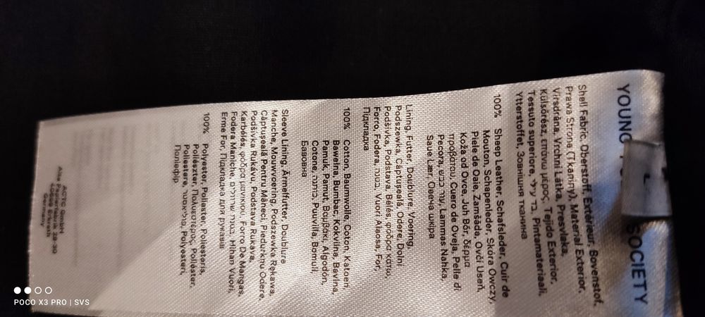 Kurtka Young poets society skóra nowa L.