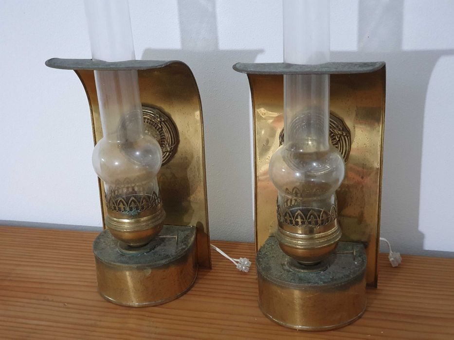 Apliques de parede em latão