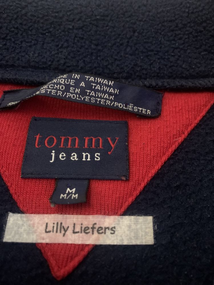 Tommy Hilfiger Girl krótki polar - bluza kangurka kołnierzyk, oryginał