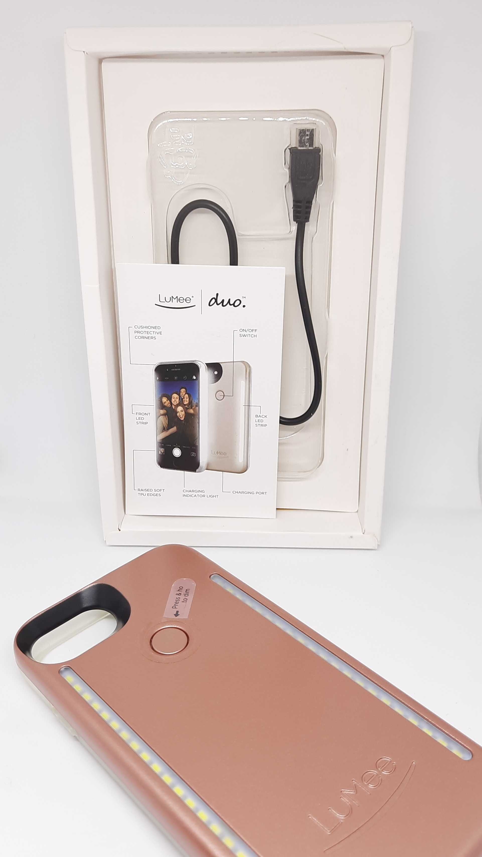 Селфи чехол фонарик Lumee iPhone 6/7/8