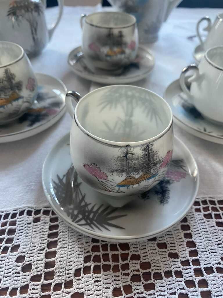 Lindo Serviço de café porcelana chinesa completo