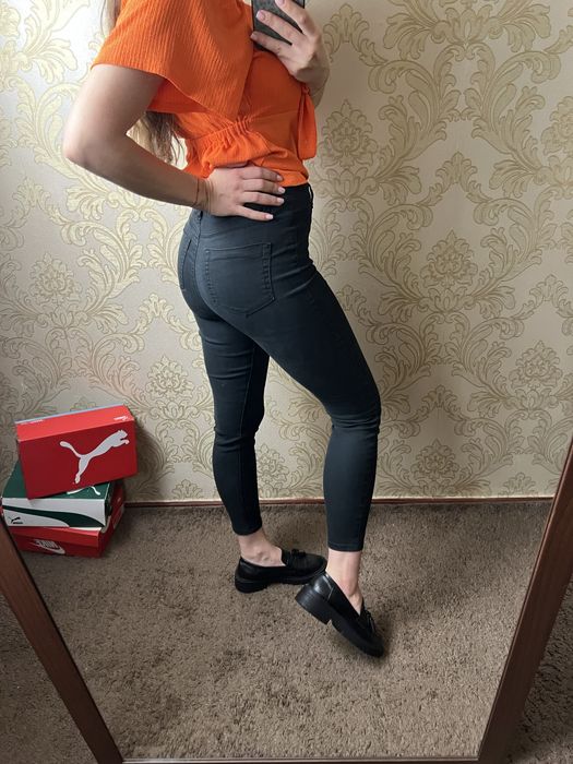 Джинси жіночі чорні скіні від Papaya