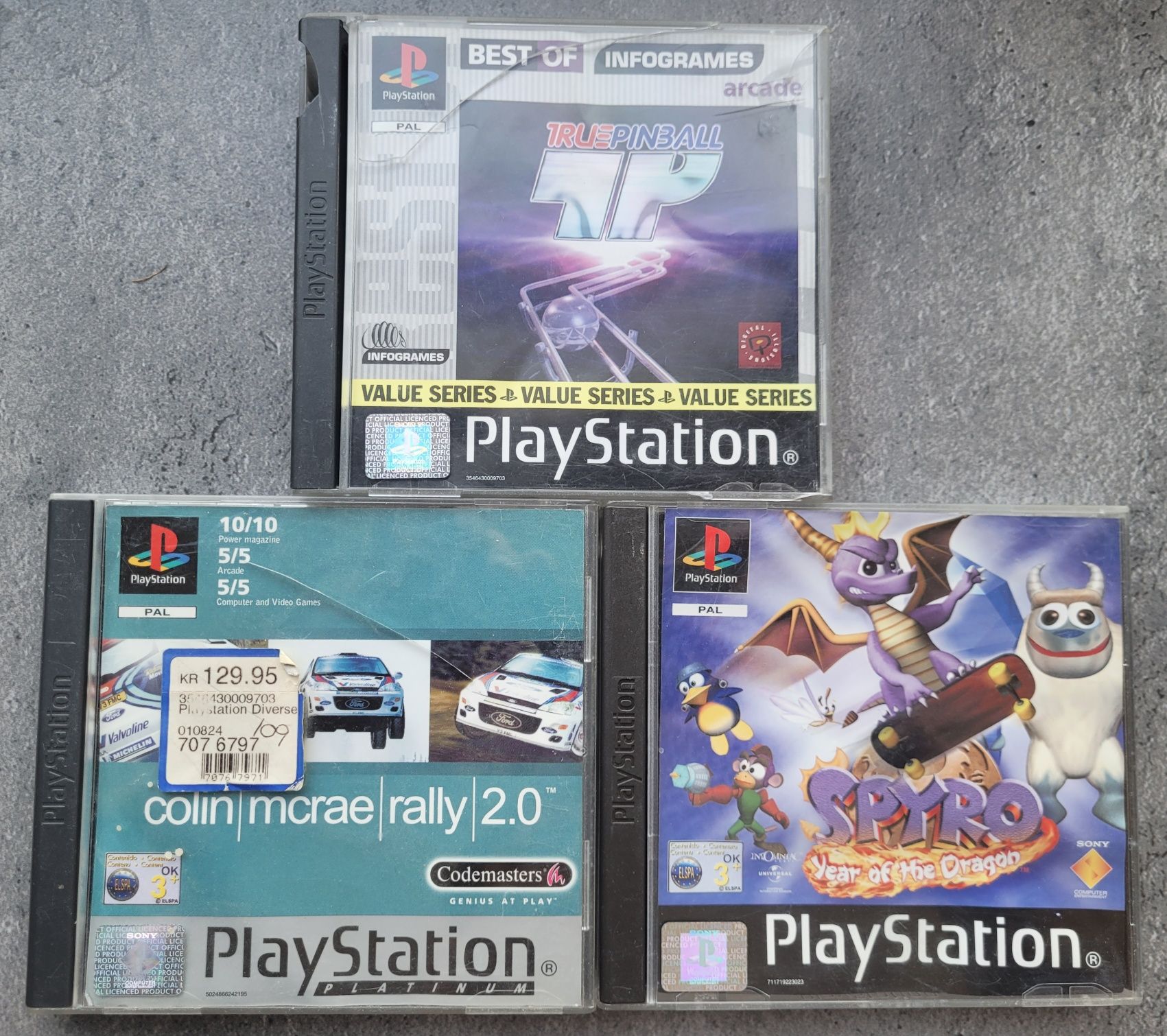 3 gry na konsolę PSX Sony PlayStation Colin 2.0, SPYRO, PINBALL