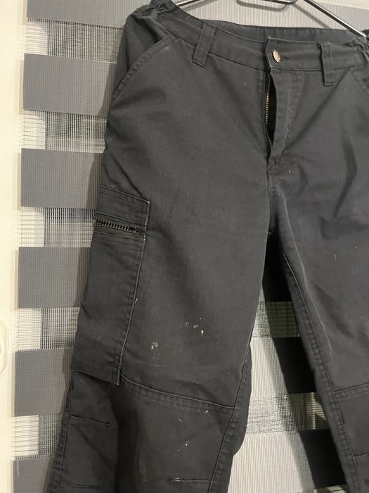 Czarne spodnie budowlane/robocze Bluewear 36