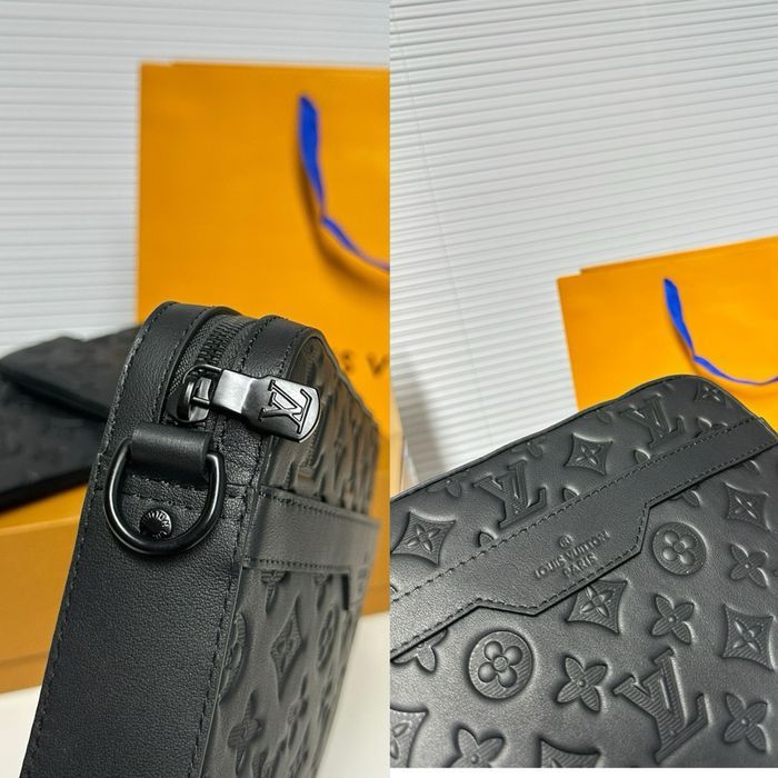 Louis Vuitton trio 3v1 messenger сумка кожаная черная 3в1