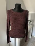 Brazowy czekoladowy pleciony sweterek Vero Moda XS