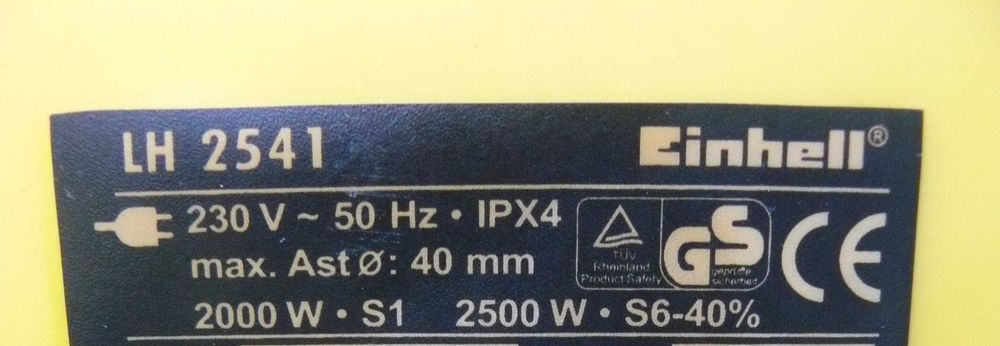 Rębak rozdrabniacz frez walec do gałęzi odpad ogród Einhell 2500