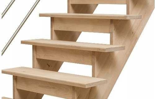 Schody zębinowe zabiegowe buk/ inox