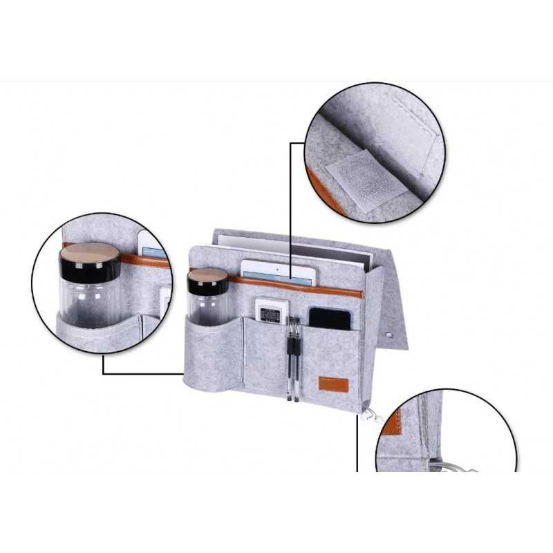 Organizer do auta domu z filcu szarość ORM03SZ-FILC