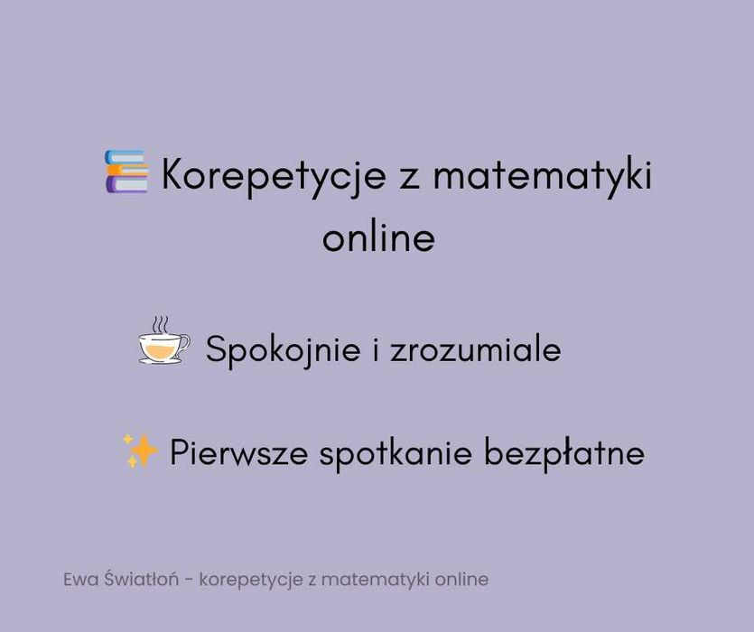 Korepetycje z matematyki online – szkoła podstawowa