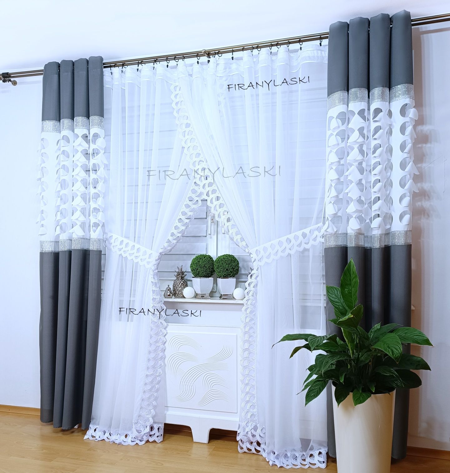 Firany Firanki 400x250 do salonu pokoju gipiura