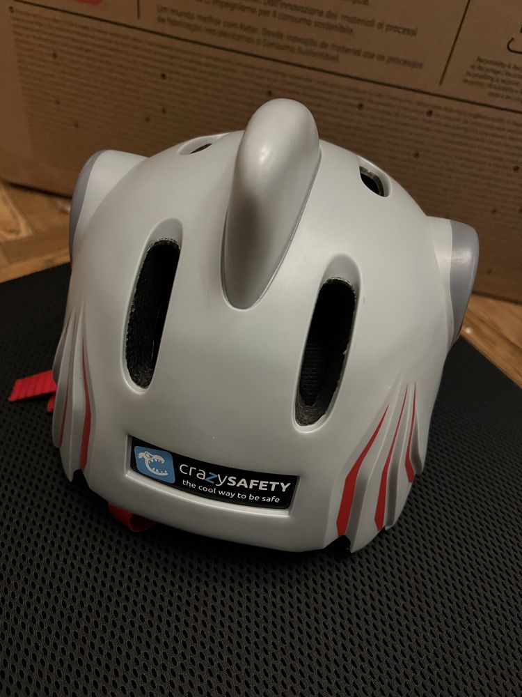 Kask dziecięcy crazy safety rekin white shark cs6