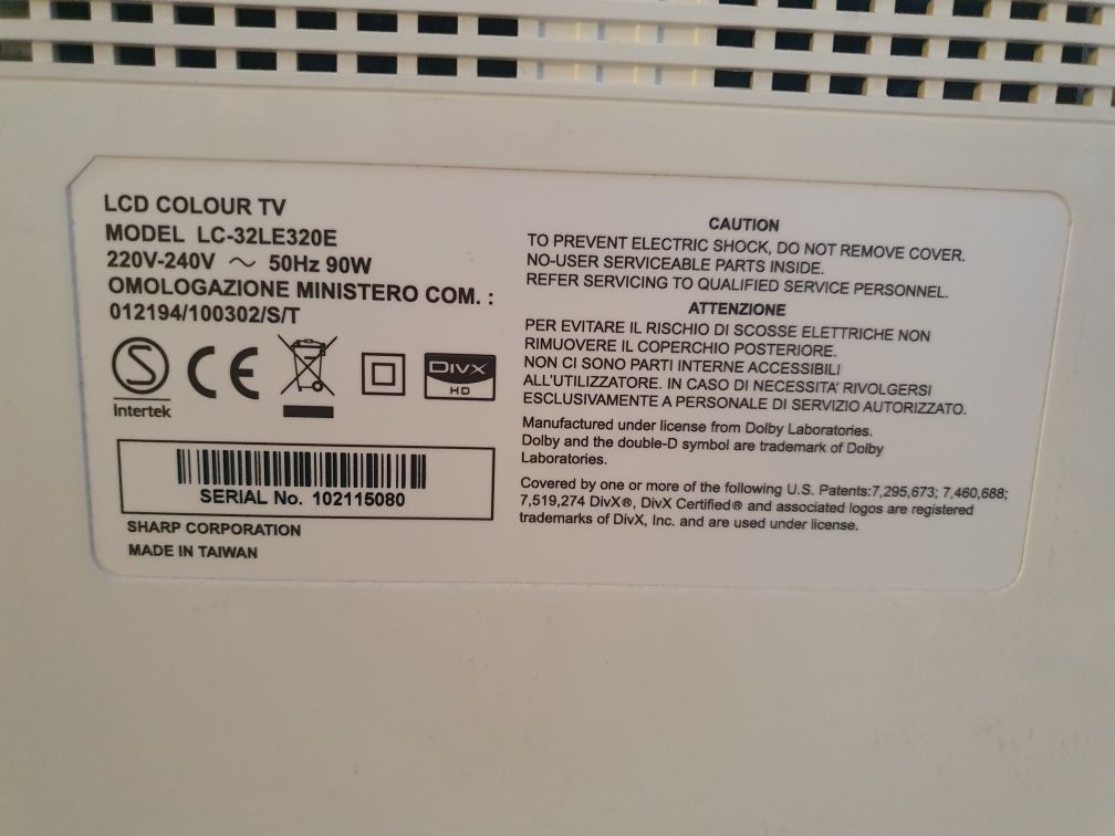 TV LCD SHARP Aquos 32cale