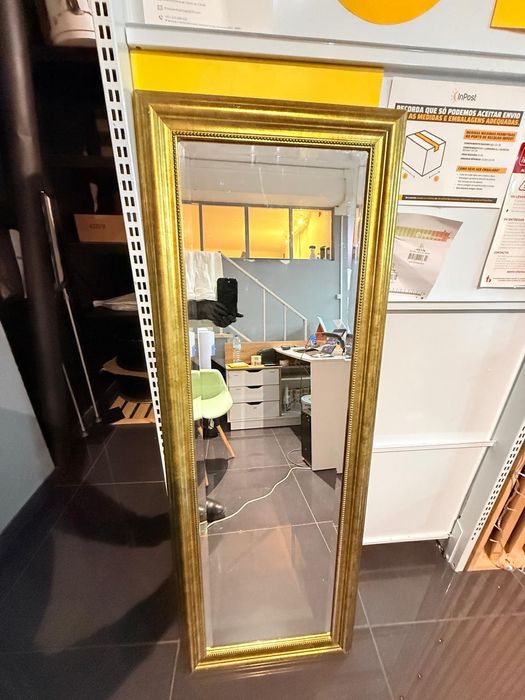 Espelho IKEA Moldura dourada 140x50