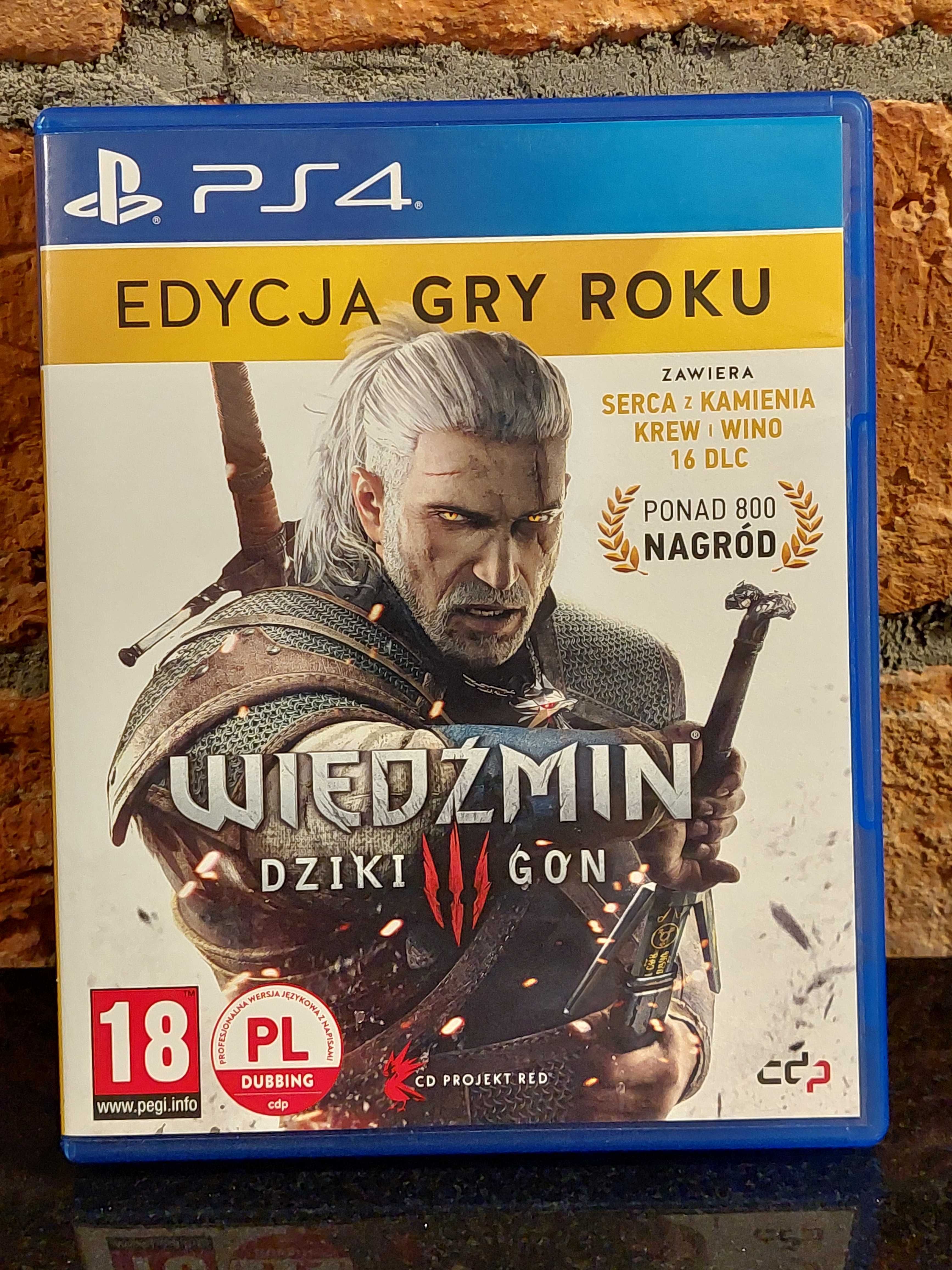 GRA Wiedźmin 3 Dziki Gon GOTY Sony Playstation 4 PS4 5 PS5 PL jak Nowa