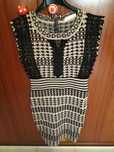 Vestido S justo malha c brilho