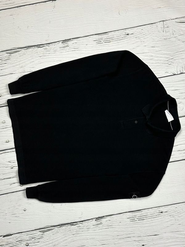 Calvin Klein Koszulka Longsleeve Polo Męska Logowana na Ramieniu r. L