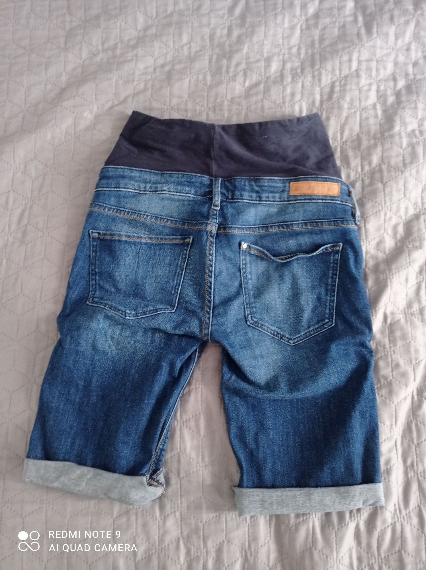 spodenki szorty jeansowe ciążowe h&m mama 36