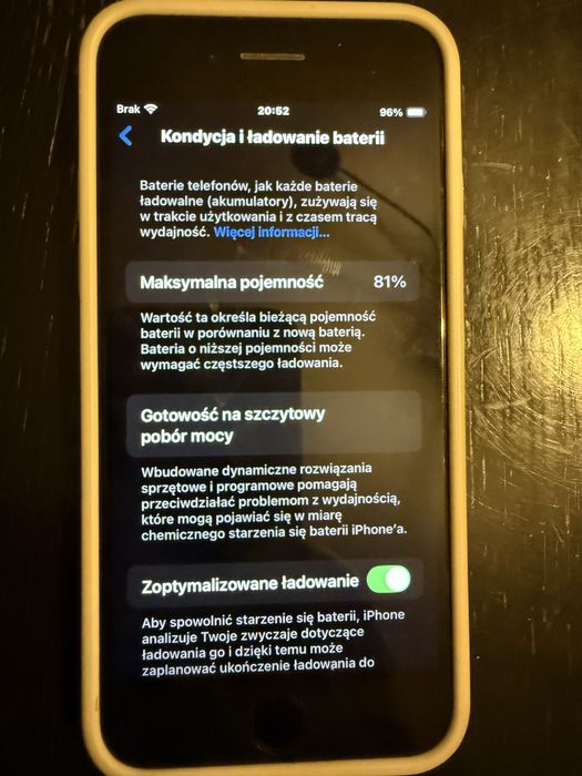 iPhone SE 2020 (2. generacja) 64 GB – bardzo dobry stan + etui